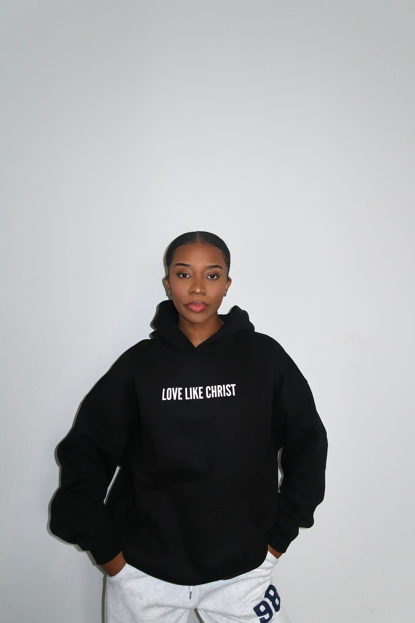 LOVE LIKE CHRIST UNISEX HOODIE- BLACK