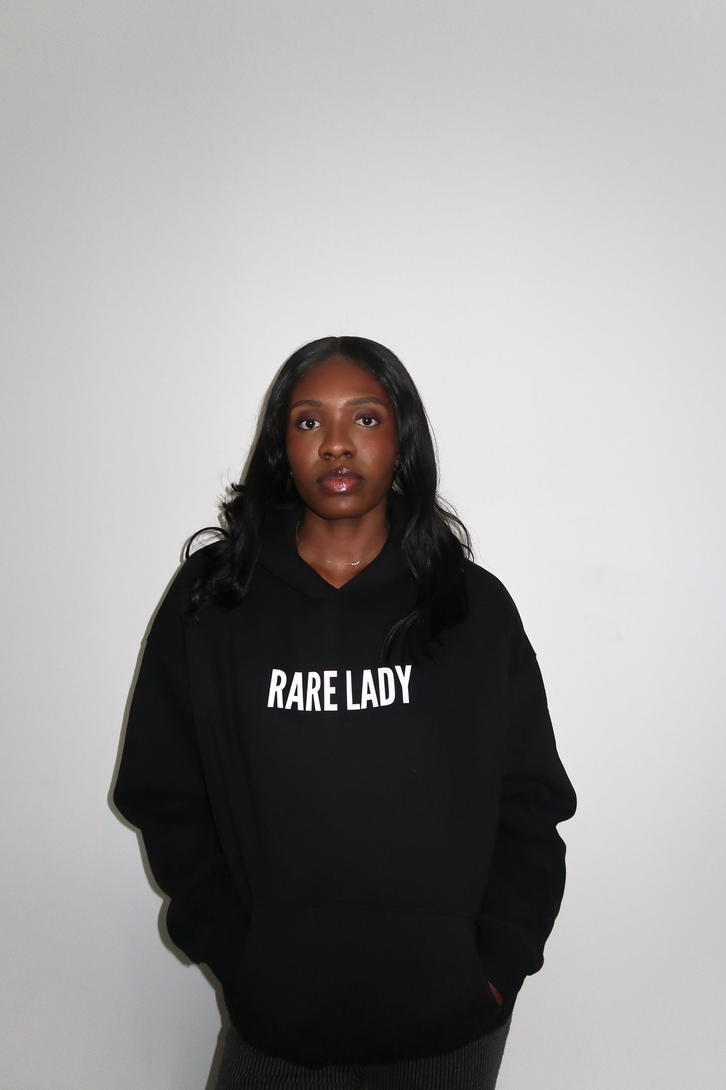 RARE LADY WOMEN'S HOODIE- BLACK