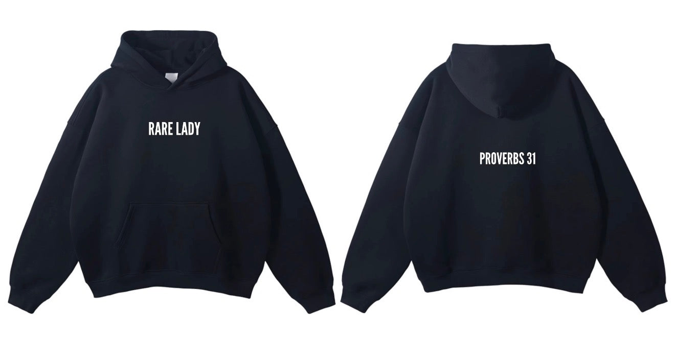 RARE LADY WOMEN'S HOODIE- BLACK